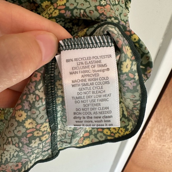 EUC • Toad & Co • Sunkissed Tank in Green and Yellow Micro Floral Print - Picture 5 of 6